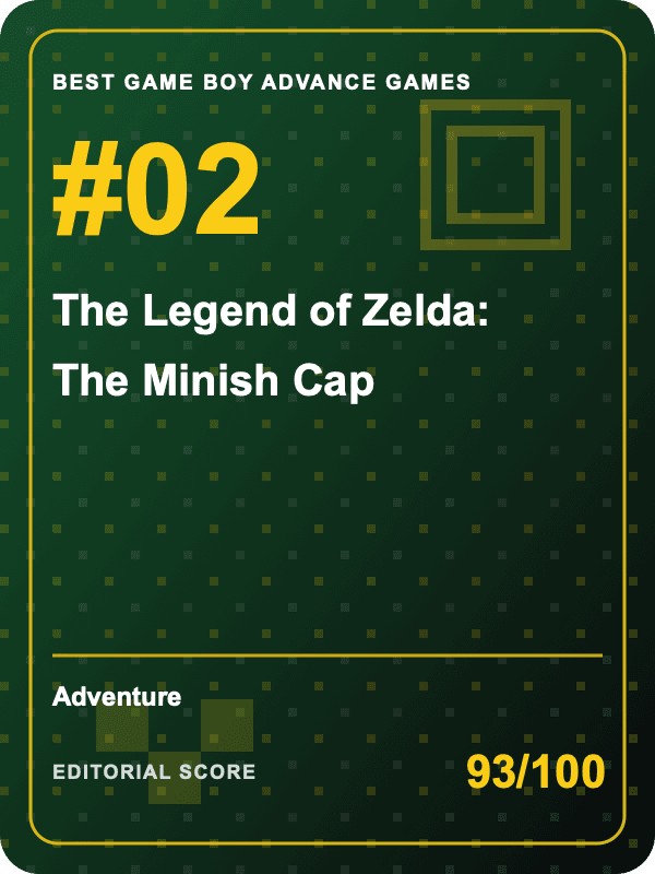 Original editorial title card for The Legend of Zelda: The Minish Cap