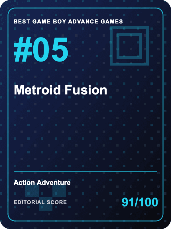 Original editorial title card for Metroid Fusion