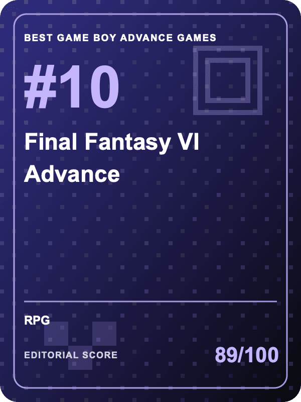 Original editorial title card for Final Fantasy VI Advance