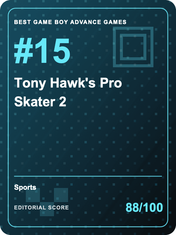 Original editorial title card for Tony Hawk's Pro Skater 2
