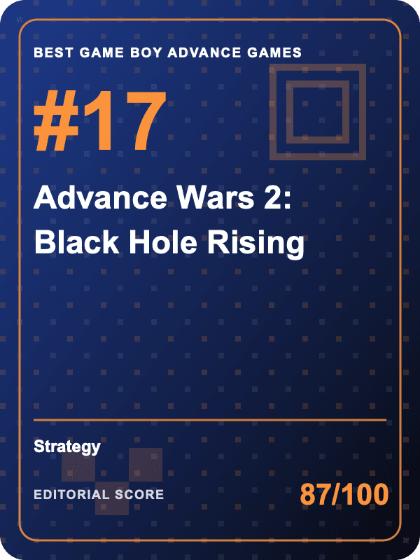 Original editorial title card for Advance Wars 2: Black Hole Rising