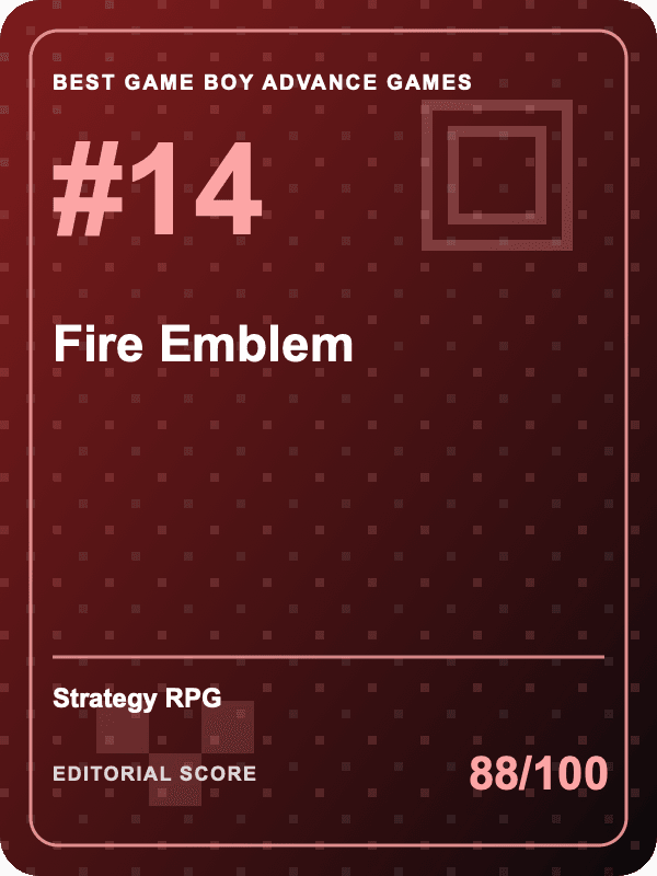 Original editorial title card for Fire Emblem