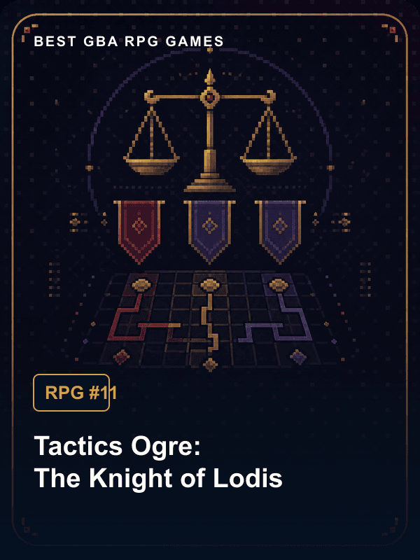 Original editorial title card for Tactics Ogre The Knight of Lodis