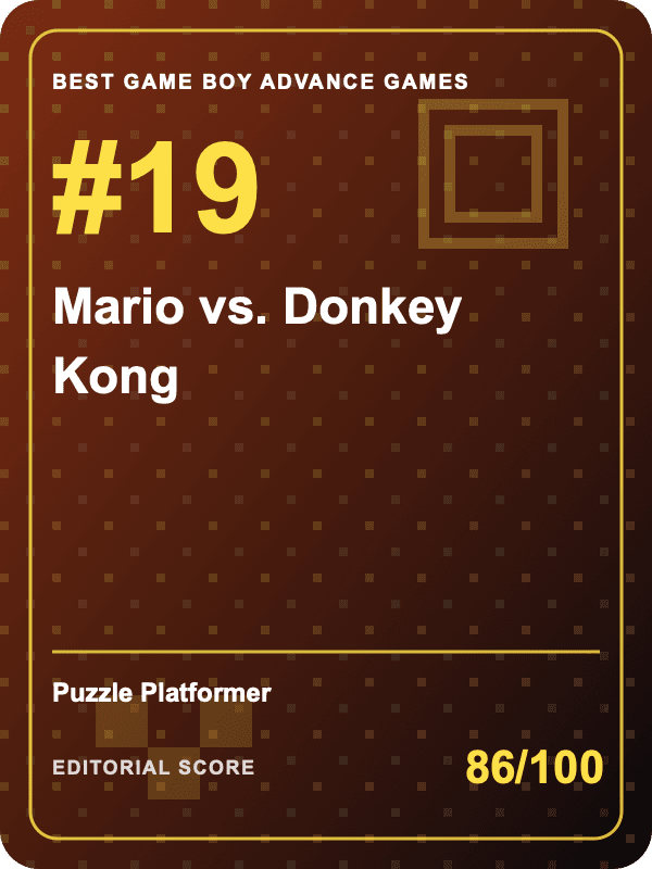Original editorial title card for Mario vs. Donkey Kong