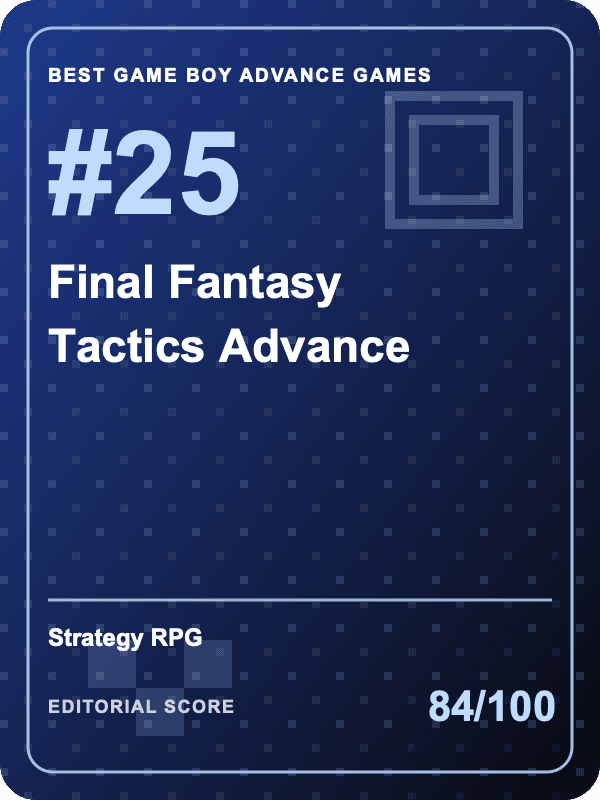 Original editorial title card for Final Fantasy Tactics Advance